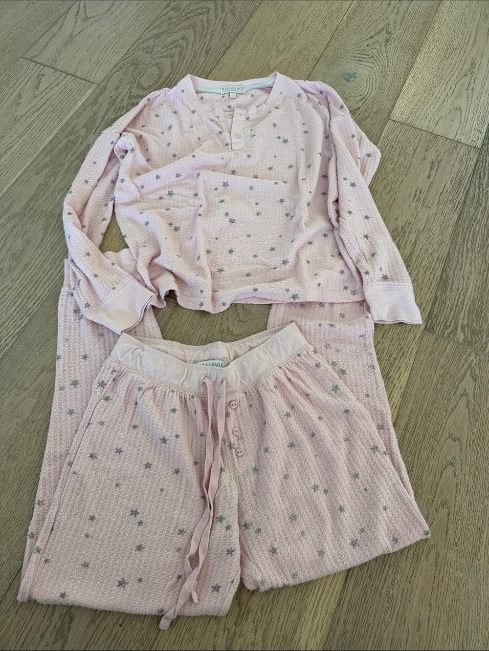 PJ Salvage Pink Star Print Kids Pajama Set